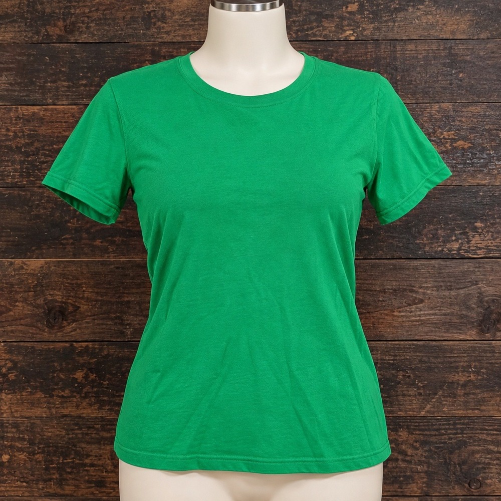 Fruit of the Loom Mens M Kelly Green Crewneck T Shirt Cotton Basic Casual Tee